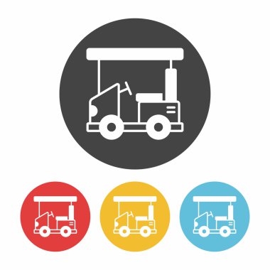 Golf arabası ikon vektör illüstrasyonu