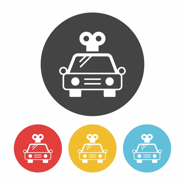Illustrazione del vettore dell'icona dell'automobile del giocattolo del bambino — Vettoriale Stock