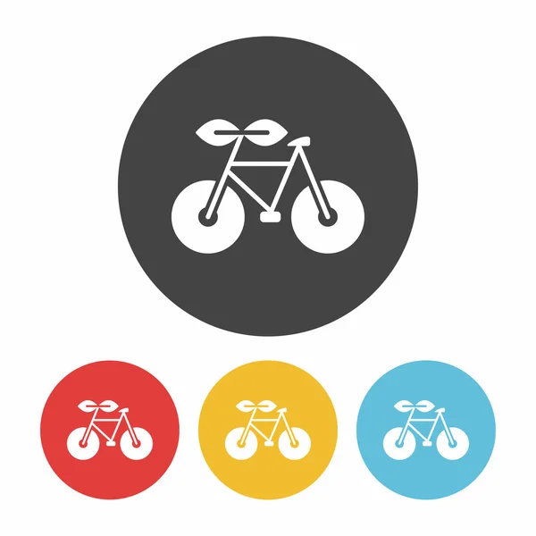 Concept de protection de l'environnement icône de vélo vert illustration vectorielle — Image vectorielle