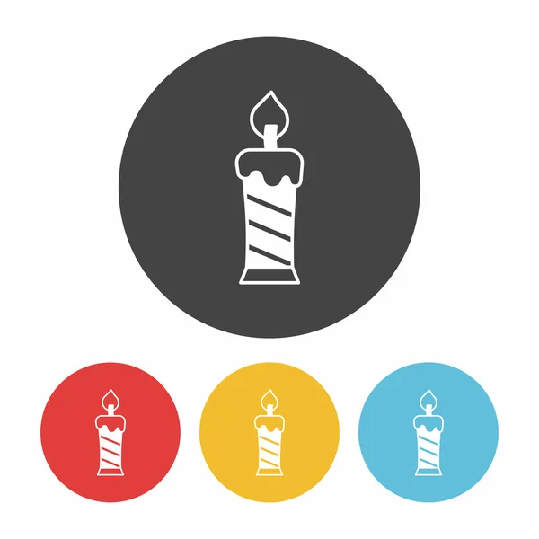 Illustrazione vettoriale icona candela di Natale — Vettoriale Stock