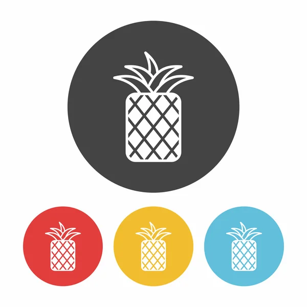 Vruchten ananas pictogram vectorillustratie — Stockvector