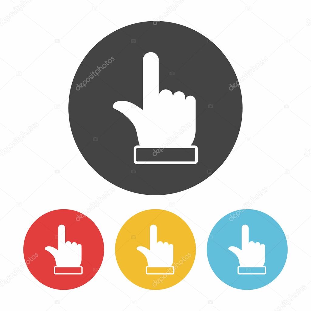 Finger arrow icon vector illustration