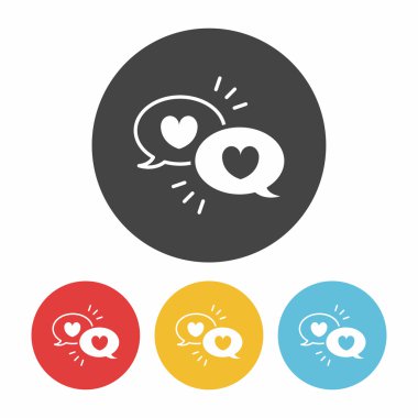 ileti simge vektör çizim seviyorum