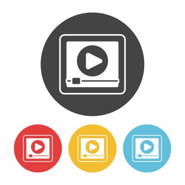 TV simgesi vektör illüstrasyonu