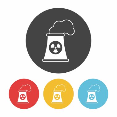 Çevre koruma kavramı fabrika simge vektör çizim