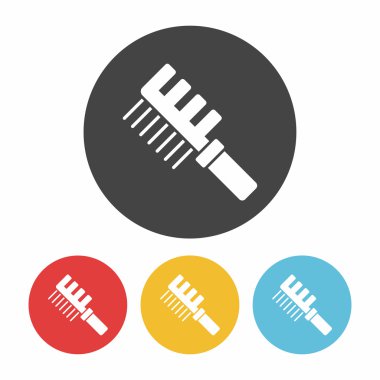 evde beslenen hayvan fırça simge vektör çizim