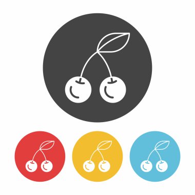meyve kiraz simge vektör çizim