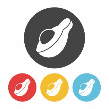 meyveler avokado simge vektör çizim