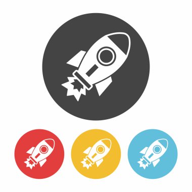 Uzay gemisi simgesi vektör illüstrasyonu