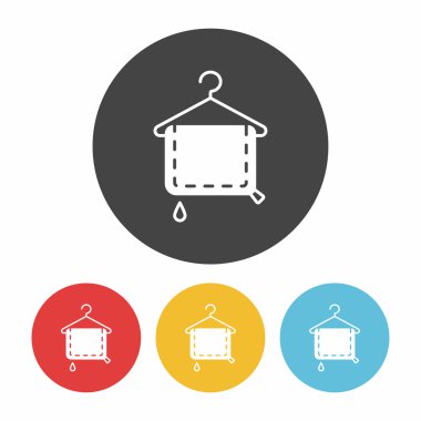 havlu ikonu vektör illüstrasyonu