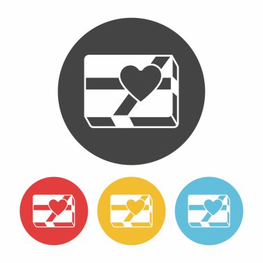 Sevgililer mevcut simge vektör çizim