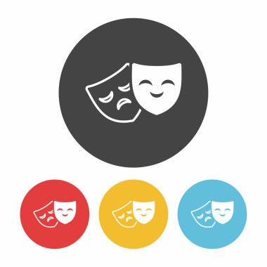 Opera maskesi simge vektör çizim
