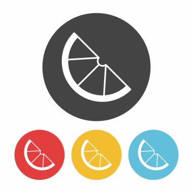 meyveler turuncu simge vektör çizim