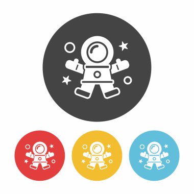 Uzay astronot simge vektör çizim
