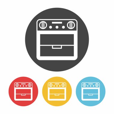 fırın ikonu vektör illüstrasyonu