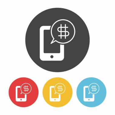 telefon alışveriş simge vektör çizim