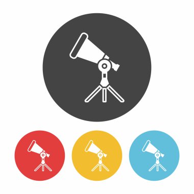 teleskop simgesi vektör illüstrasyonu