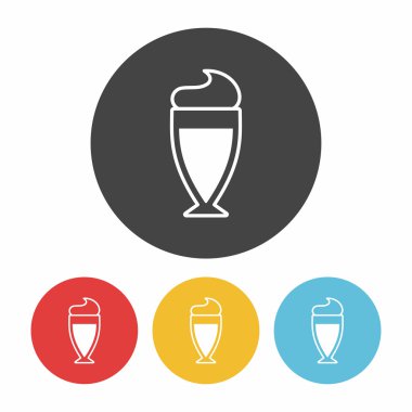 kahve simge vektör çizim buz