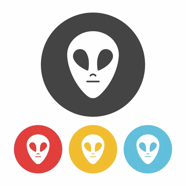 Vesmíru Alien ikonu vektorové ilustrace — Stockový vektor