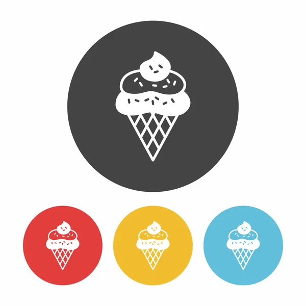 Postre helado icono vector ilustración — Vector de stock