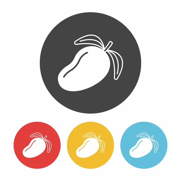 Frutta mango icona vettoriale illustrazione — Vettoriale Stock