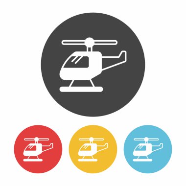 Helikopter simgesi vektör illüstrasyonu
