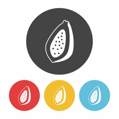 meyve papaya simge vektör çizim