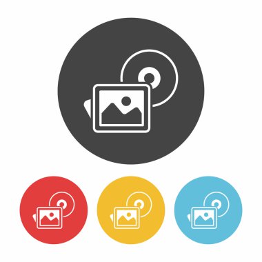 fotoğraf simgesi vektör illüstrasyonu