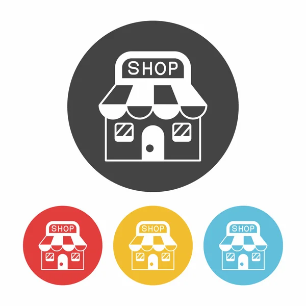 Icono de la tienda de compras vector ilustración — Vector de stock