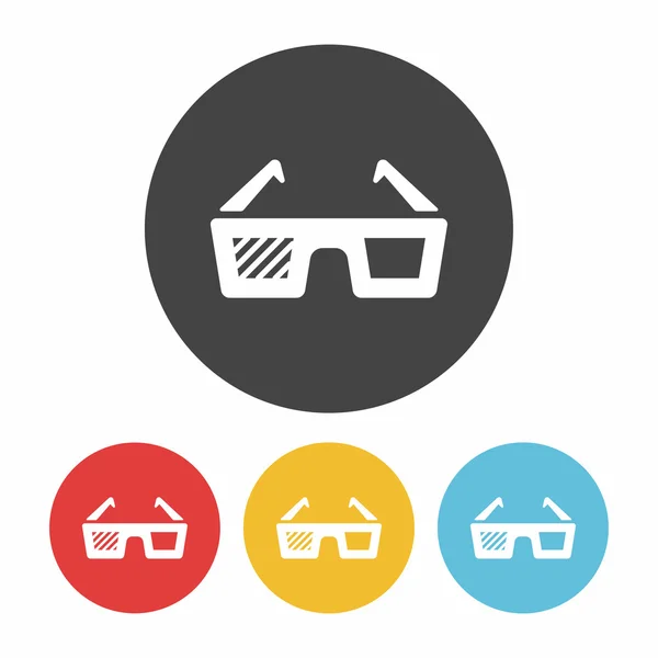 3d gafas icono vector ilustración — Vector de stock