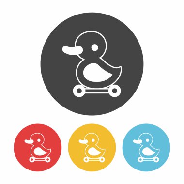 Bebek oyuncak ördek simge vektör çizim vektör çizim