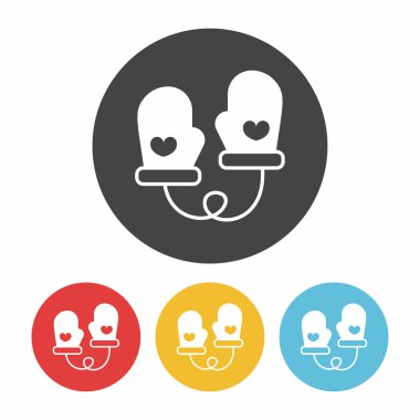 Bebek eldiven simge vektör çizim vektör çizim