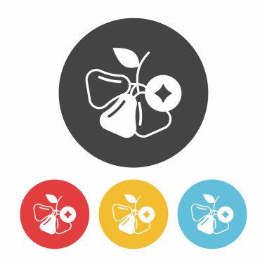 meyve balmumu-elma simge vektör çizim vektör çizim