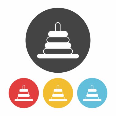 Bebek oyuncak tuğla simge vektör çizim vektör çizim