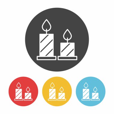 doğum günü mumu simge vektör çizim vektör çizim