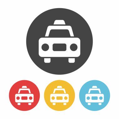 taksi simgesi vektör illüstrasyonu