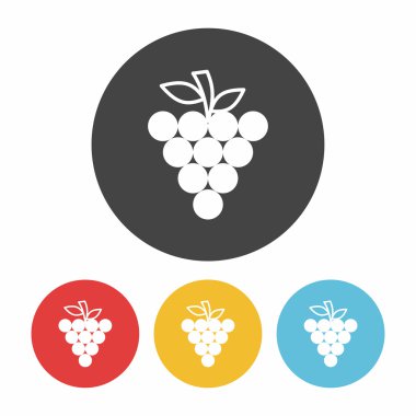 meyve üzüm simge vektör çizim