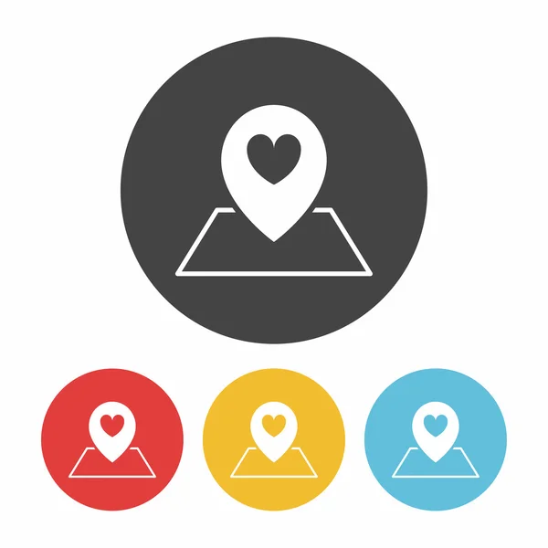 Love location icon vector illustration — Stock Vector