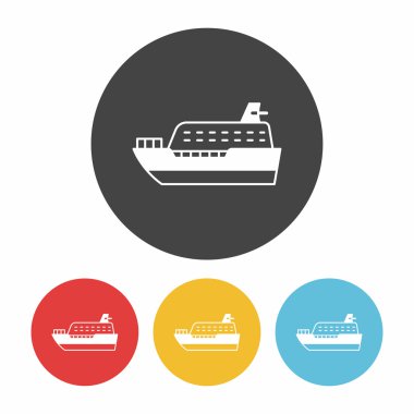 Gemi simgesi vektör illüstrasyonu