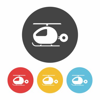 Helikopter simgesi vektör illüstrasyonu