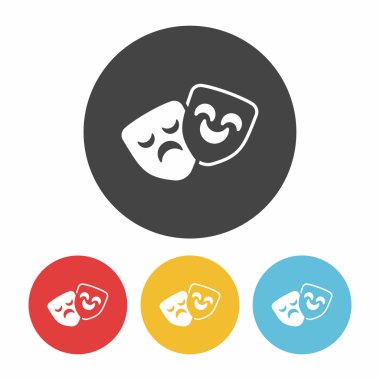 Opera maskesi simge vektör çizim