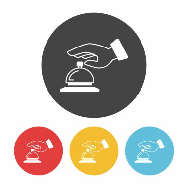 otel bell simge vektör çizim