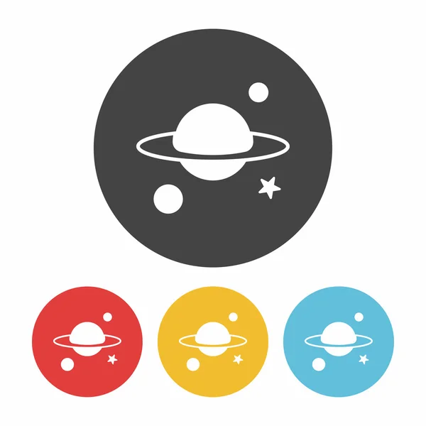 Planeta spațială icon vector ilustrație vector ilustrație — Vector de stoc