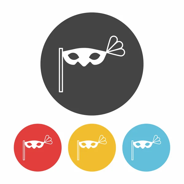 Máscara de ópera icono vector ilustración — Vector de stock