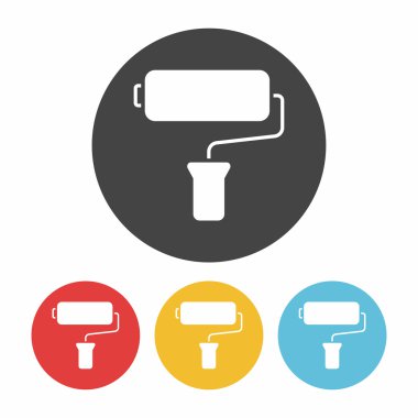 Fırça simgesi vektör illüstrasyonunu boya