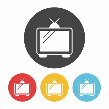 TV simgesi vektör illüstrasyonu