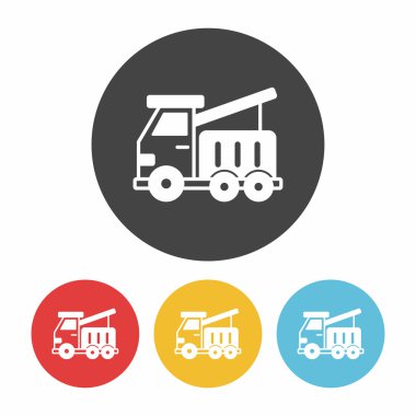 Lojistik kamyonu simge vektör çizim