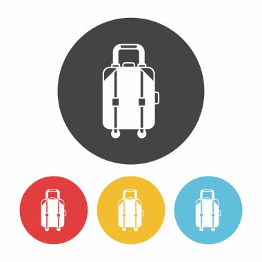 bavul ikonu vektör illüstrasyonu