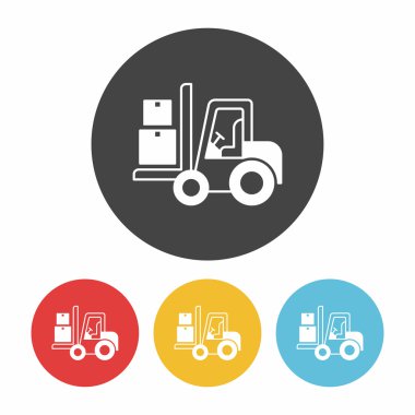 Lojistik kamyonu simge vektör çizim