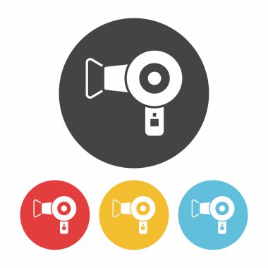 saç kurutma ikonu vektör çizimi